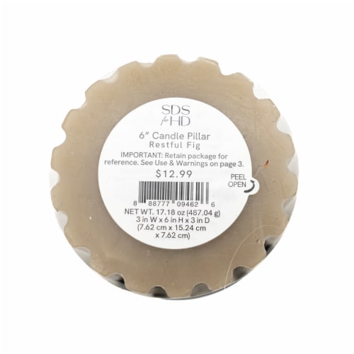 SDS for HD Designs 6" Candle Pillar Loose Rib Taupe Perspective: bottom