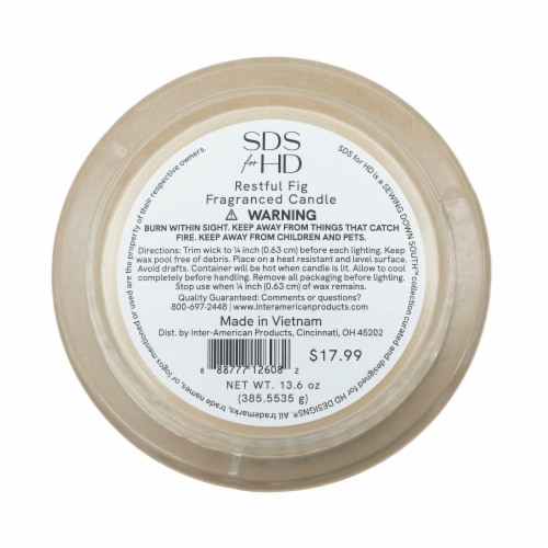 SDS for HD Designs 2 Wick Glass Candle - Taupe Perspective: bottom