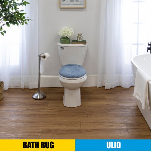 HD Designs Signature Toilet Lid Cover - Ashley Blue Perspective: bottom