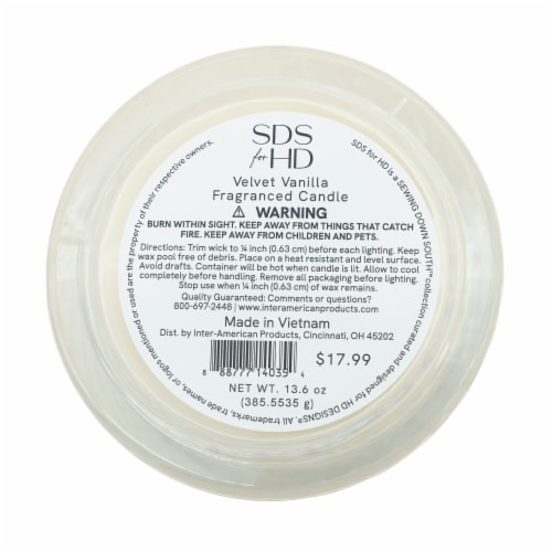 SDS for HD Designs 2 Wick Glass Candle Perspective: bottom