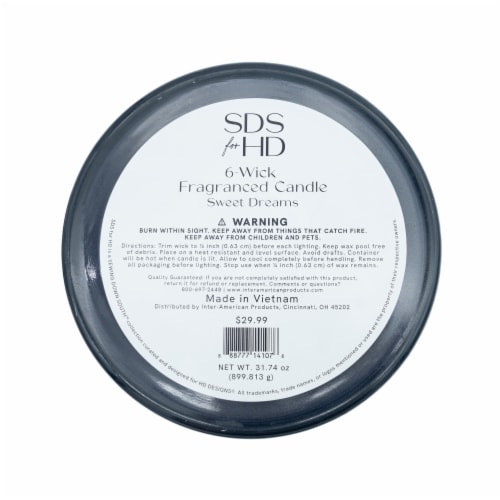 SDS for HD Designs 6 Wick Jar Candle Sweet Dreams - Bering Sea Blue Perspective: bottom