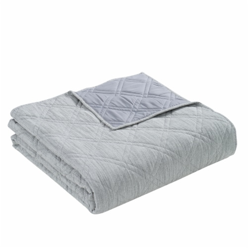 HD Designs Chambray Quilt - Gray Perspective: bottom