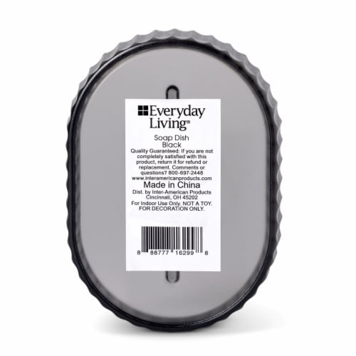 Everyday Living Soap Dish Black Perspective: bottom