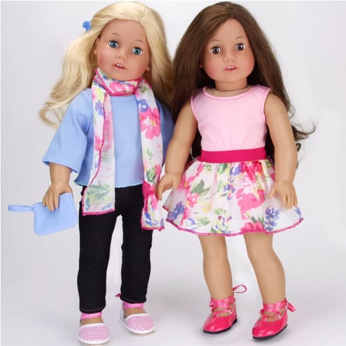 Sophia's 9 Piece Spring Wardrobe Mix and Match Set for 18  Dolls Perspective: bottom