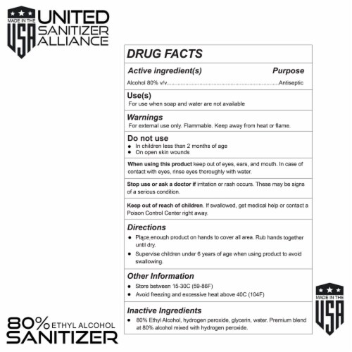 United Sanitizer Multipurpose Bulk Liquid Based Hand Sanitizer - 4 Pack of 1 Gallon Perspective: bottom