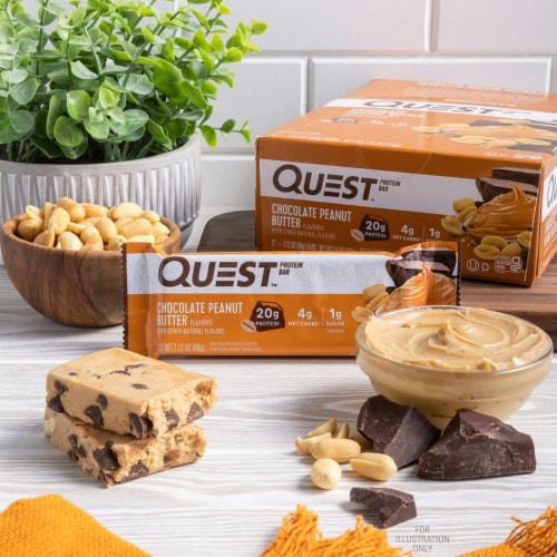 Quest Chocolate Peanut Butter Protein Bars Perspective: bottom