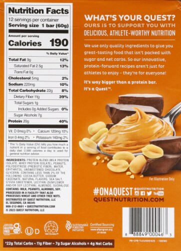 Quest Chocolate Peanut Butter Protein Bars Perspective: bottom