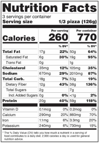 Quest Thin Crust Supreme Frozen Pizza Perspective: bottom