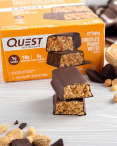 Quest® HERO Protein Chocolate Peanut Butter Protein Bar Perspective: bottom