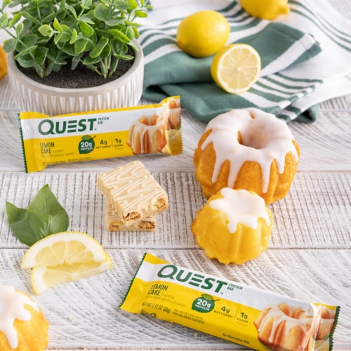Quest Lemon Cake Flavor Protein Bars Perspective: bottom