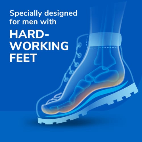Dr. Scholl's® Men's Work Massaging Gel Advanced Insoles Perspective: bottom