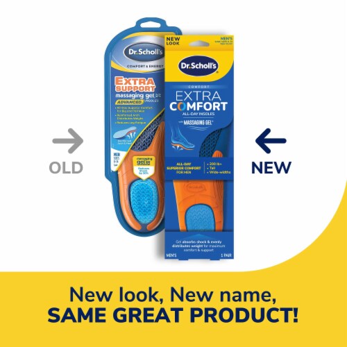 Dr. Scholl's® Men's Extra Support Massaging Gel Advanced Insoles Perspective: bottom