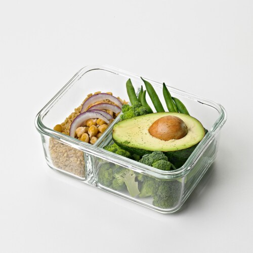 Glasslock Duo 3 Piece Clear Glass Microwave Safe Divided Food Storage  Containers, 1 Piece - Fred Meyer