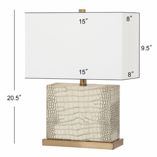 SAFAVIEH Delia Table Lamp | Creme | Perspective: bottom
