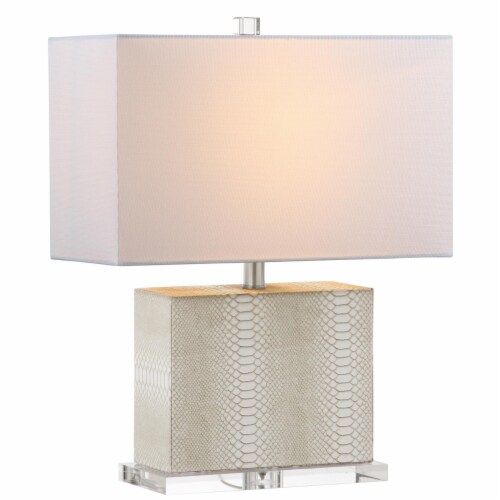 SAFAVIEH Delia Table Lamp | Creme | Perspective: bottom