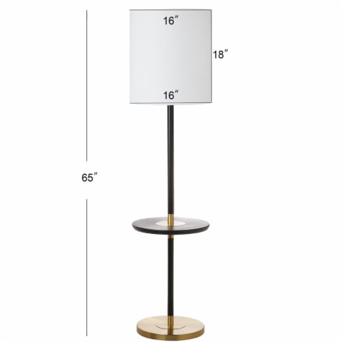 SAFAVIEH Janell Floor Lamp | Black / Gold | Perspective: bottom