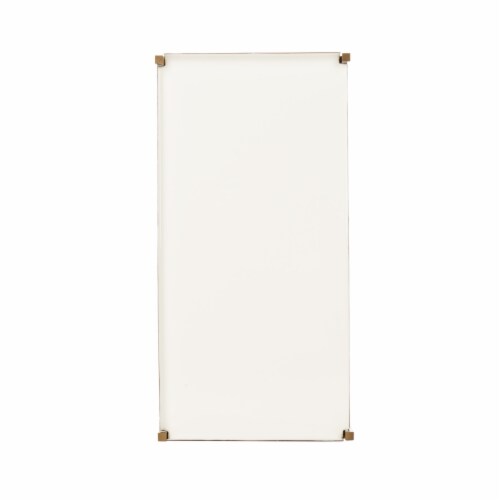 Safavieh ETG3200A Daniella 4 Tier Etagere, White & Brass Perspective: bottom