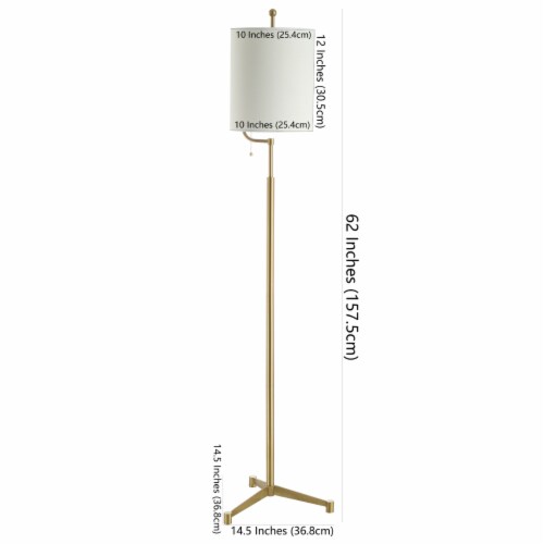 SAFAVIEH Ezekiel Floor Lamp | Brass | Perspective: bottom