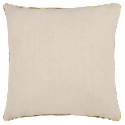 Safavieh Cold Outside Square Pillow - Beige/Gold Perspective: bottom