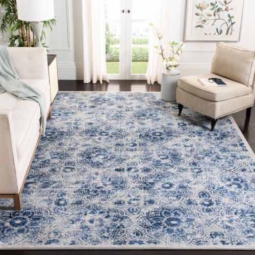 Safavieh Martha Stewart Brentwood Area Rug - Cream/Blue Perspective: bottom