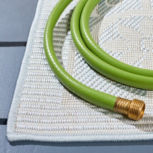Safavieh Martha Stewart Courtyard Indoor Outdoor Area Rug - Aqua / Cream Perspective: bottom