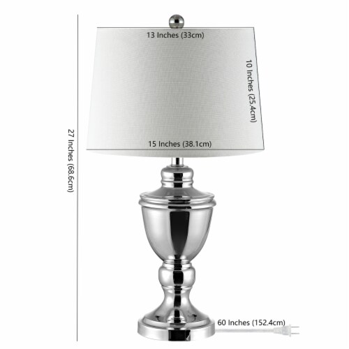 SAFAVIEH Ressa Table Lamp | Nickle | Perspective: bottom