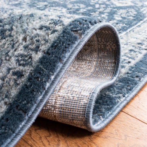 Safavieh Martha Stewart Prarie Oregon Classic Medallion Rug - Navy/Ivory Perspective: bottom