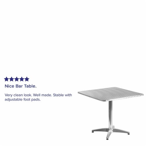 Flash Furniture 31.5'' Square Aluminum Indoor/Outdoor Table with Base (TLH0533) Perspective: bottom