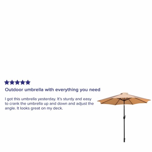 Flash Furniture TAN 9 FT ROUND PATIO UMBRELLA GM402003TAN Perspective: bottom