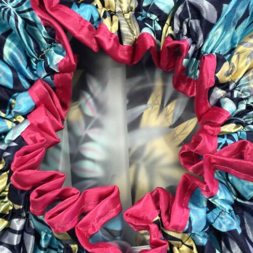 Wrapables Trendy Satin Shower Cap, Twilight Leaves Perspective: bottom