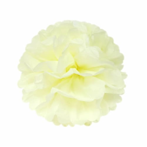 Wrapables Set of 18 Tissue Pom Pom Party Decorations, Peach/Ivory/Light Pink Perspective: bottom