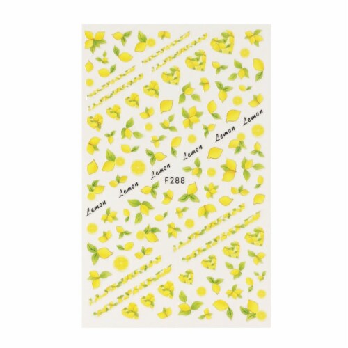 Wrapables 3 Sheets Lemon Fruit Cupcakes & Macaroons Nail Art Nail Stickers Perspective: bottom