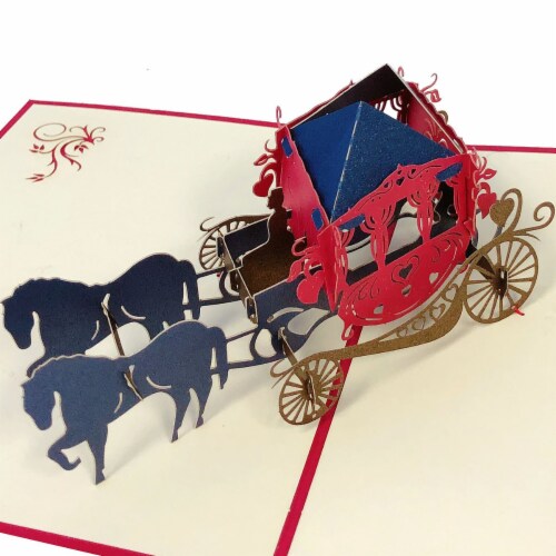 Wrapables 3D Pop-Up Greeting Cards (Set of 4), Wedding Perspective: bottom