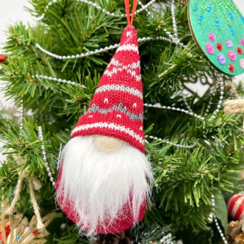 Wrapables Gnomes Christmas Tree Ornaments Holiday Decorations (Set of 4) Perspective: bottom