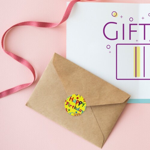 Wrapables 1 Inch Reward, Birthday, Thank You Stickers (1000pcs), Happy Birthday Perspective: bottom