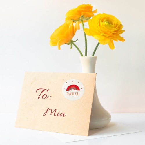 Wrapables 1 Inch Reward, Birthday, Thank You Stickers (1000pcs), Weather & Floral Perspective: bottom