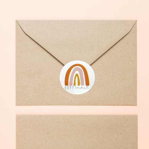Wrapables 1.5  Happy Mail Small Business Thank You Stickers Roll for Packages (500pcs) Perspective: bottom