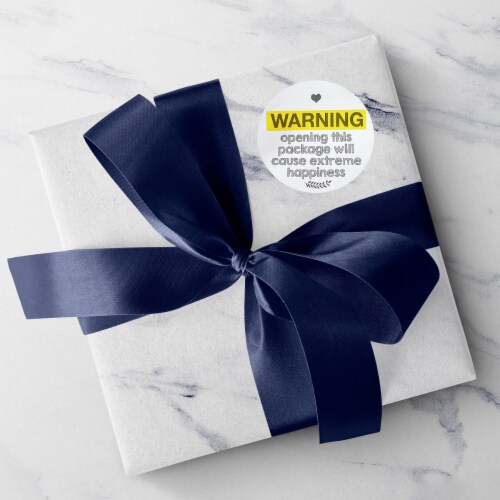 Wrapables 1.5  Yellow Extreme Happiness Warning Small Business Thank You Stickers Roll 500pcs Perspective: bottom