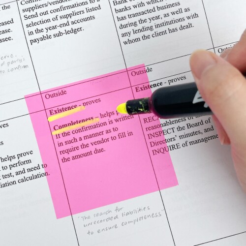 Wrapables Multi-Color Waterproof Transparent Sticky Notes for Home, School, Office (Set of 5) Perspective: bottom