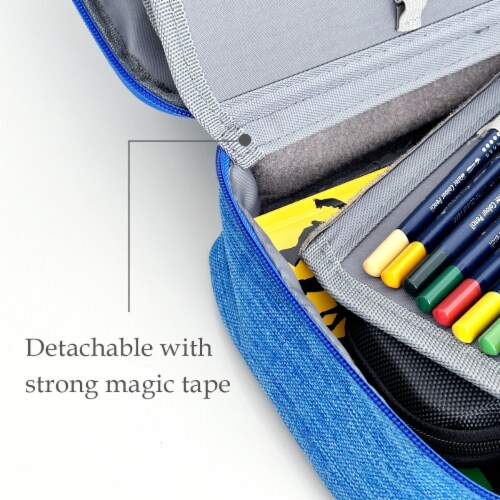 Wrapables Large Capacity Portable Pencil Pouch for Stationery Supplies,  Black, 1 Piece - Kroger