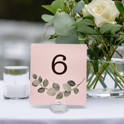 Wrapables Acrylic Diamond Place Card Holders for Weddings, Table Decor (12pcs), Clear Perspective: bottom