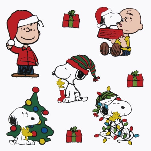 Northlight 8Piece Peanuts Snoopy and Charlie Brown Christmas Window