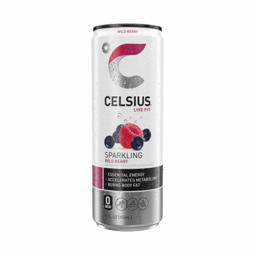 CELSIUS® Sparkling Wild Berry Energy Drink Multipack Cans Perspective: bottom