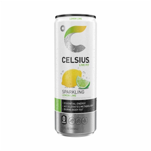 CELSIUS® Sparkling Lemon Lime Energy Drink Can Perspective: bottom