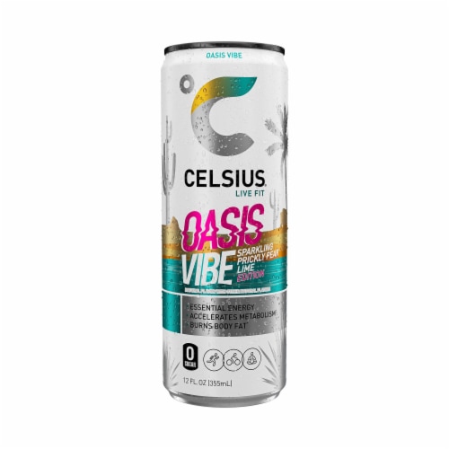 CELSIUS® Sparkling Oasis Vibe Energy Drink Can Perspective: bottom