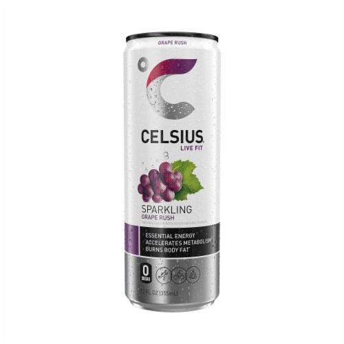 CELSIUS® Sparkling Grape Rush Energy Drink Can Perspective: bottom