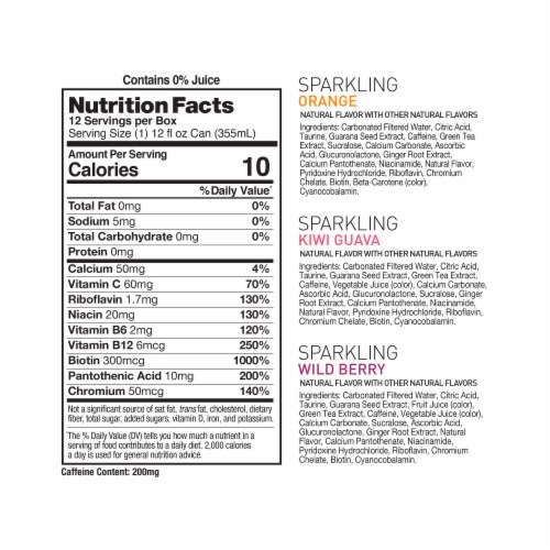 Celsius Variety Pack Sparkling Energy Drink Perspective: bottom