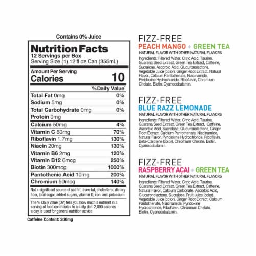 CELSIUS® Fizz Free Energy Drink Variety Pack Perspective: bottom