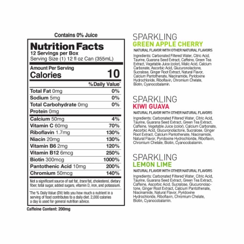CELSIUS® Sparkling Splash Energy Drink Variety Pack Perspective: bottom