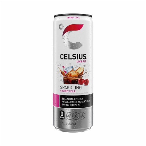 CELSIUS® Sparkling Cherry Cola Energy Drink Can Perspective: bottom